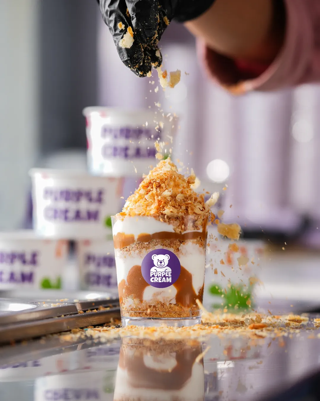 بستنی کریم Purple Cream